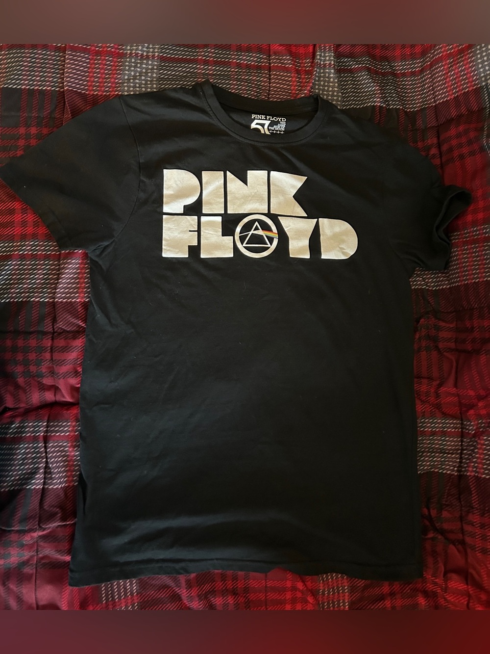 Pink Floyd Black Crewneck Tee with White Print